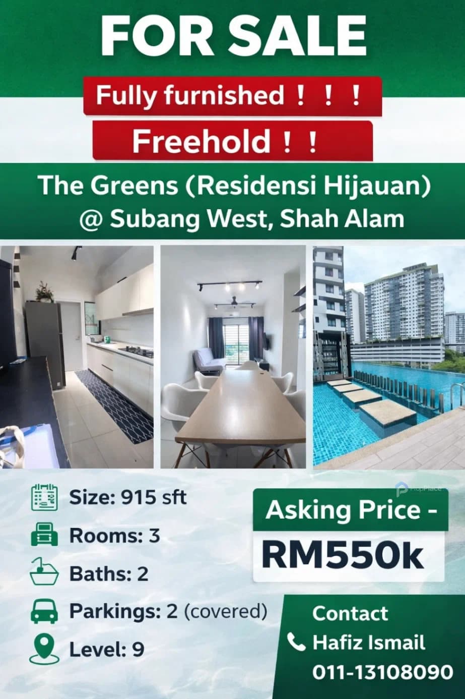 Fully Furnished Unit with 2 parking near the entrance